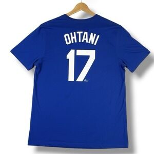 NEW Shohei Ohtani #17 Los Angeles Dodgers MLB Nike Blue Jersey T-Shirt Adult XL